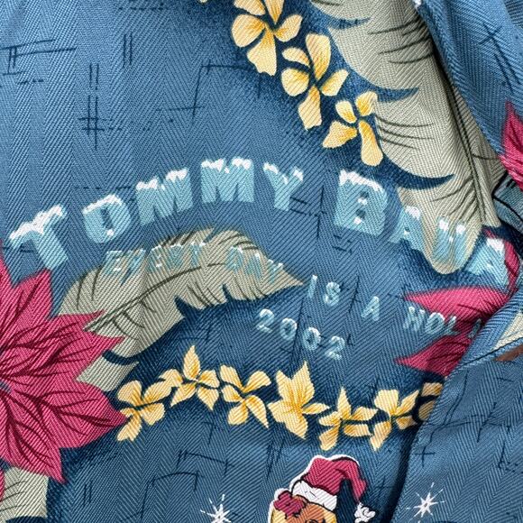 Tommy Bahama Silk Shirt Mens Medium Holiday Christmas Aloha Santa 2002 Vintage - Picture 6 of 9